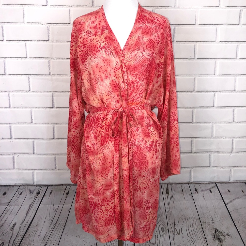 VICTORIA’S SECRET Coral Pink Robe - Picture 1 of 6